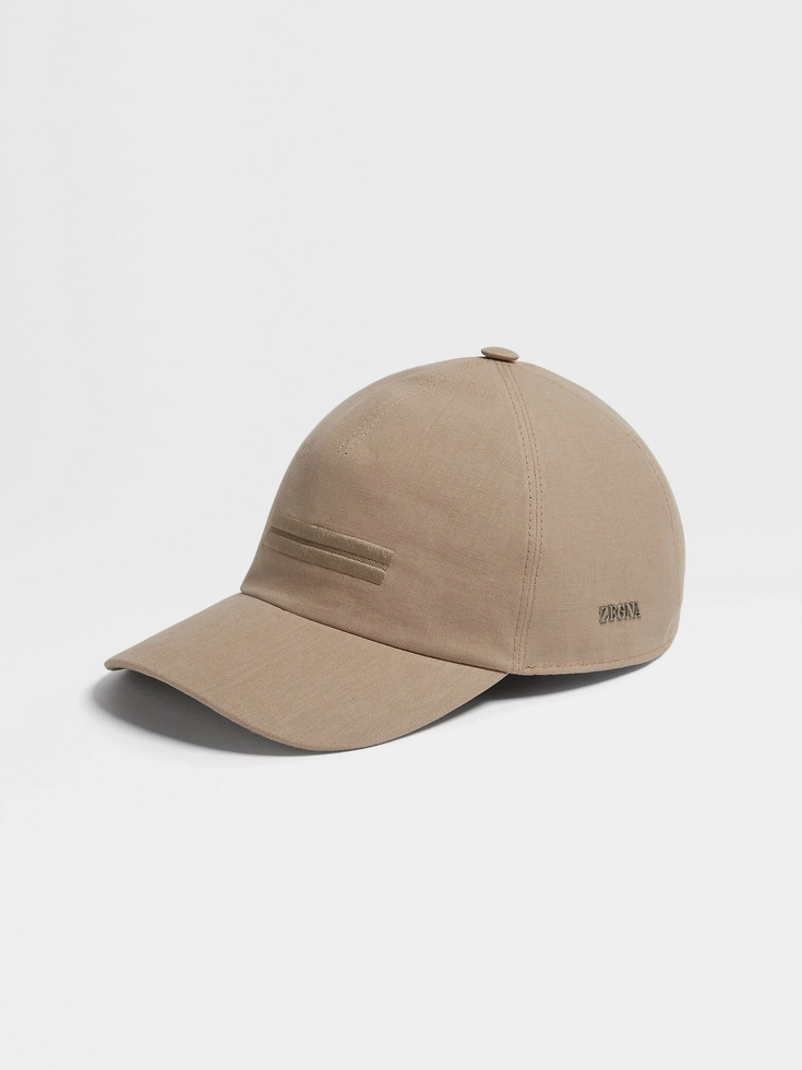 Beige Oasi Lino Baseballkappe
