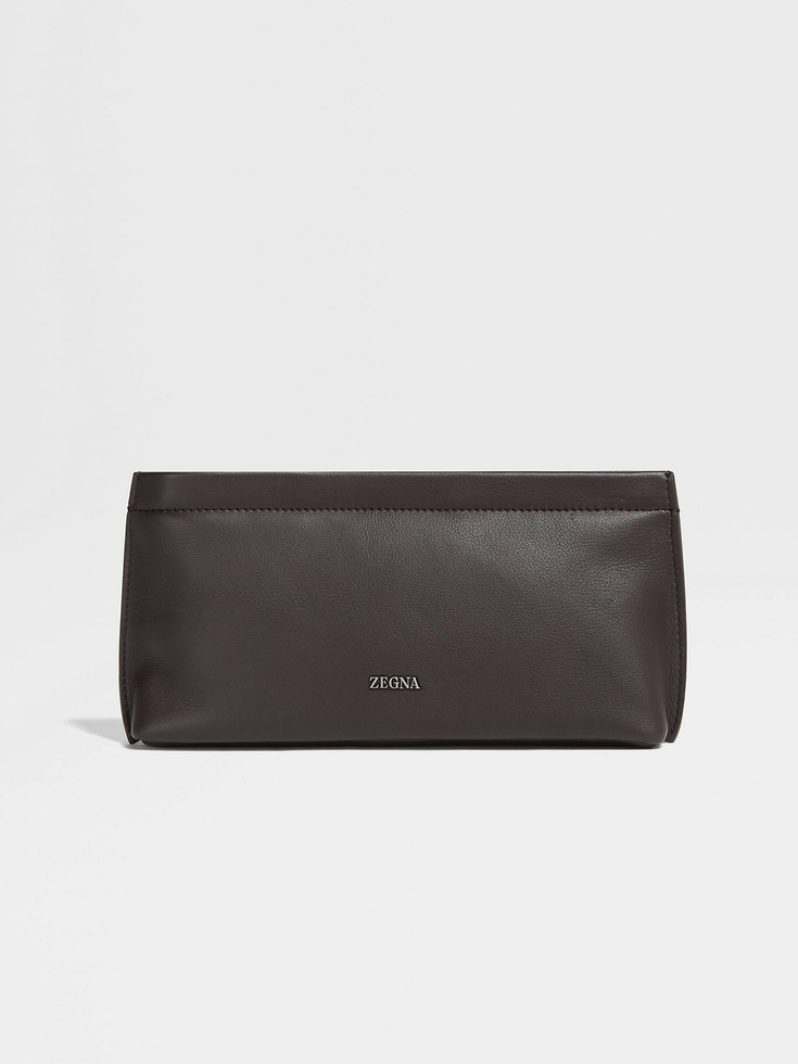 Dunkelbraune SECONDSKIN Clutch