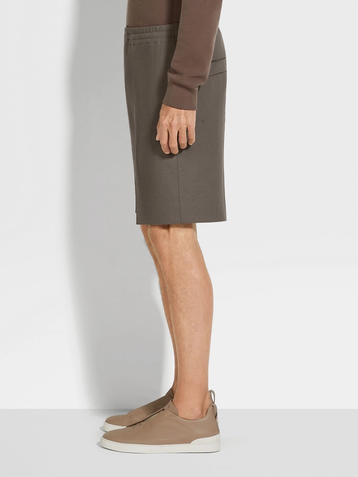 Dunkeltaupe Oasi Lino Shorts Dunkeltaupe Oasi Lino Shorts