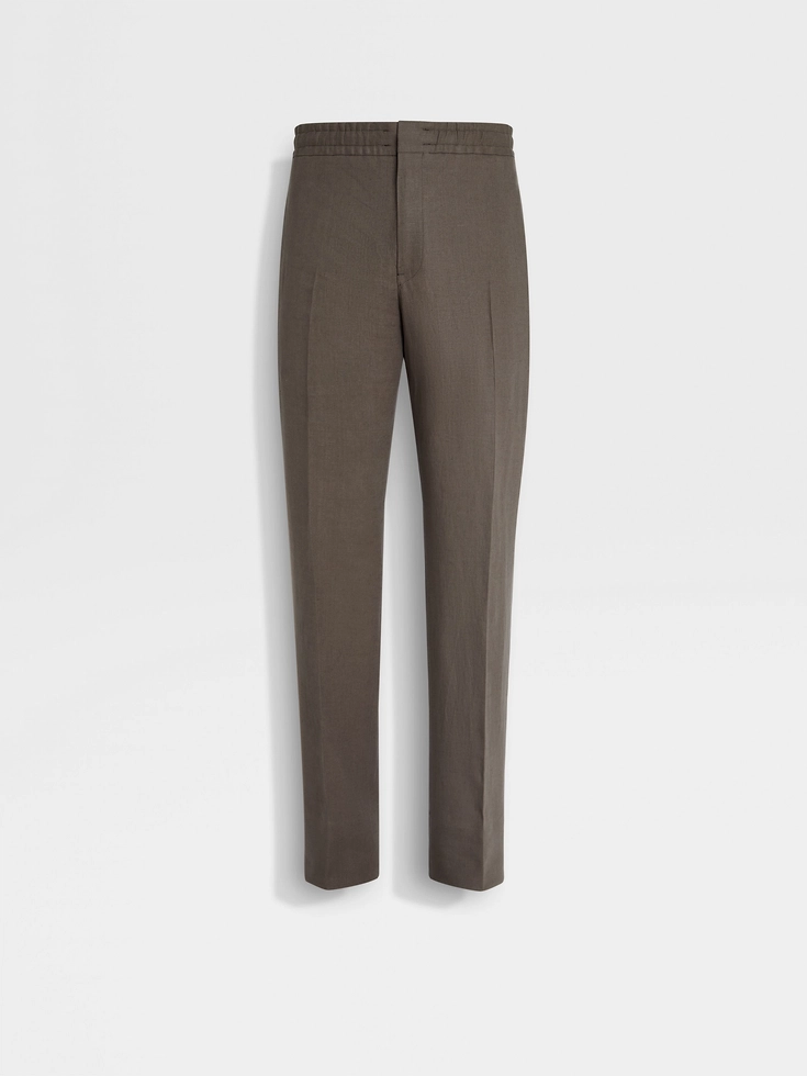 Dunkeltaupefarbene Oasi Lino-Hose Dunkeltaupefarbene Oasi Lino-Hose