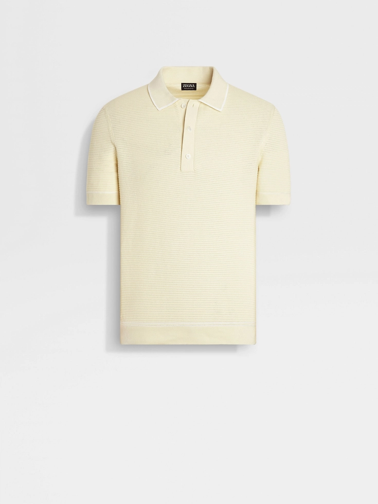 Hellgelbes Poloshirt aus hochwertiger Baumwolle Hellgelbes Poloshirt aus hochwertiger Baumwolle