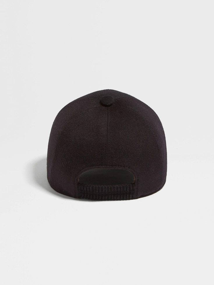 Schwarze Oasi-Kaschmir-Baseballkappe Schwarze Oasi-Kaschmir-Baseballkappe