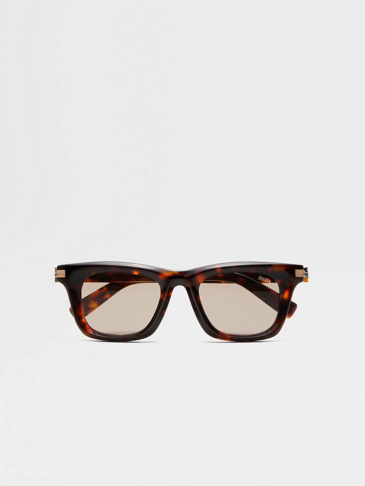 Sonnenbrille aus Acetat in Havannabraun