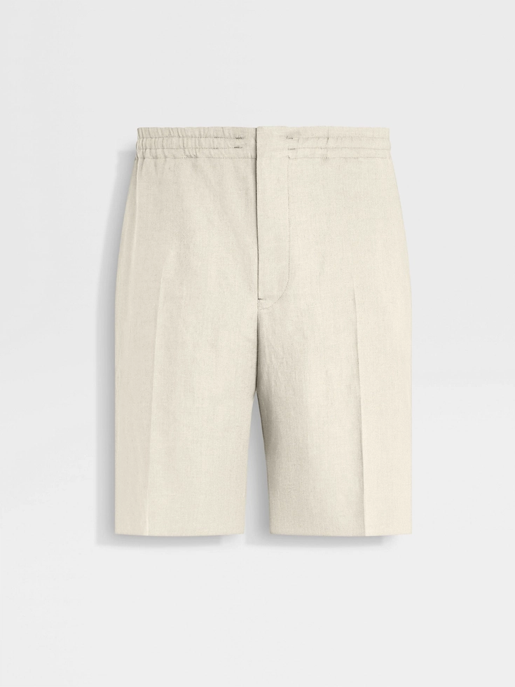 Weiße Oasi Lino Shorts