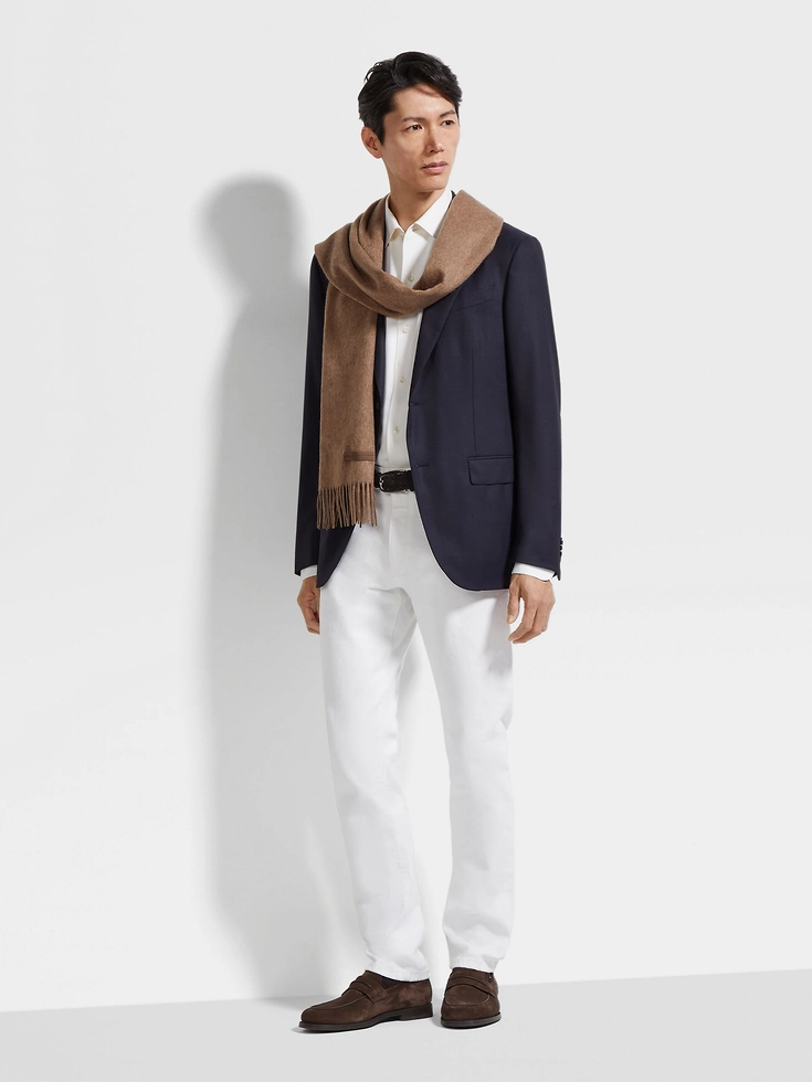 Weiße Roccia-Jeans aus Stretch-Baumwolle mit Spülung Weiße Roccia-Jeans aus Stretch-Baumwolle mit Spülung